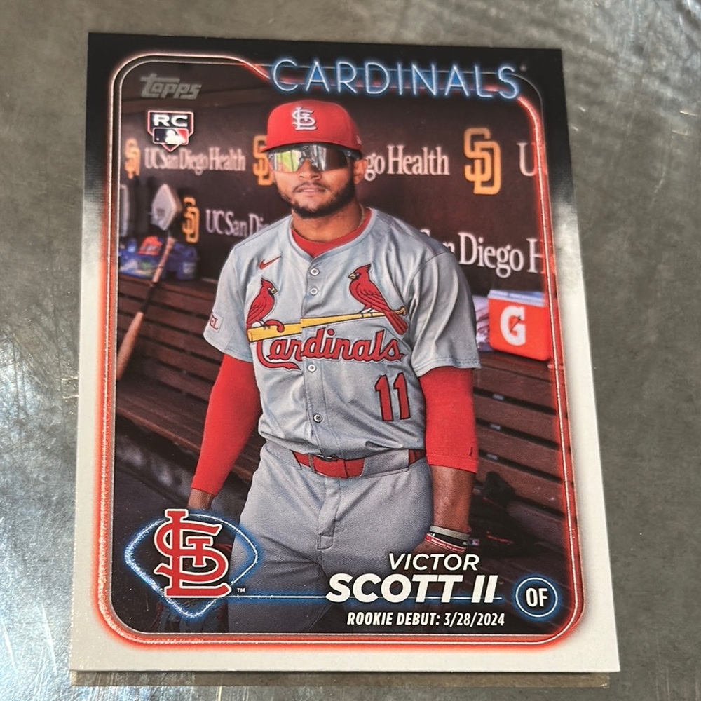 Topps Cardinals Rookie Baseball Card - Red and Gray